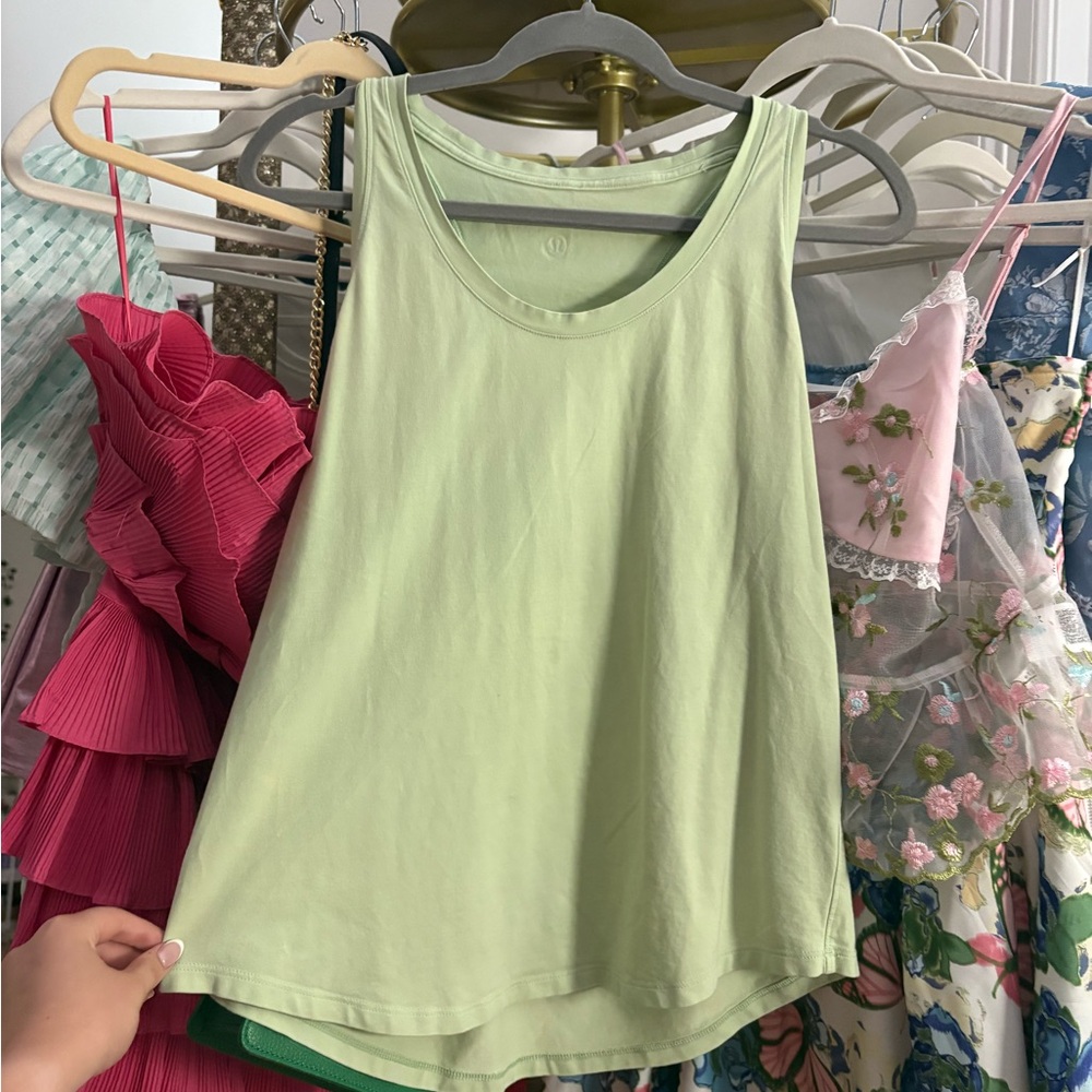 Lululemon Athletica Relaxed Green Tank Top
